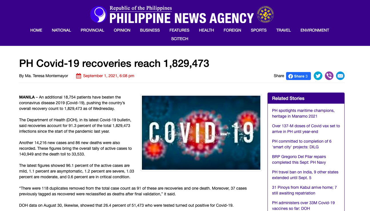 screencap from pna.gov.ph