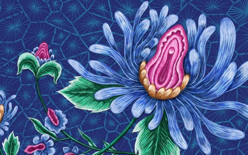 The floral illustration by Libresse. Photo: Libresse
