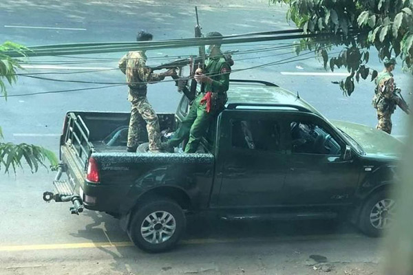 A file photo of the kind of truck which was attacked Thursday in Yangon.