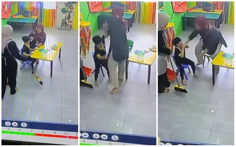 Screenshots of CCTV footage. Photos: Aminuddin Shafiq/Instagram
