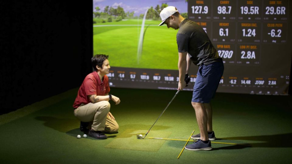 One of the golfing bays at Five Iron Golf on Cecil Street. Photo: Five Iron Golf 
