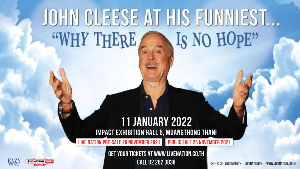 A promotional poster of John Cleese’s comedy show ‘Why There Is No Hope.’ Photo: Live Nation Tero / Courtesy