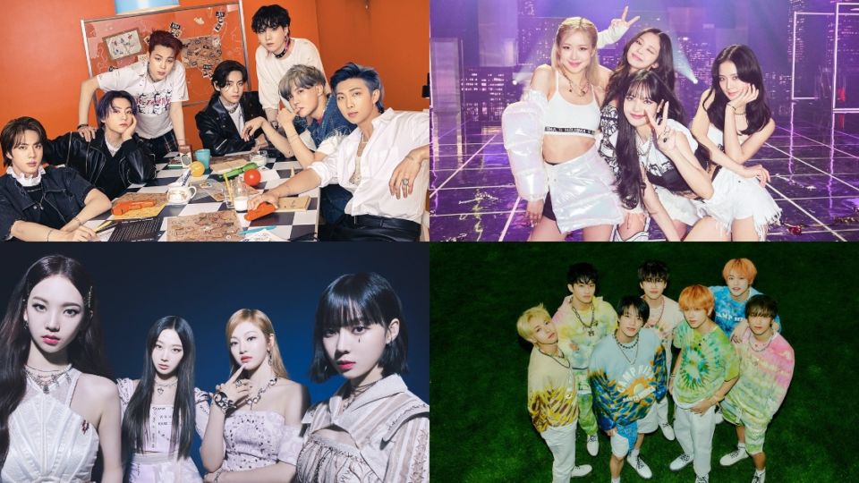 There’s a feast for K-pop fans tonight, as some of its biggest acts are set to perform at Tokopedia’s major online shopping event, WIB Indonesia K-Pop Awards. Clockwise from top left: BTS, BLACKPINK, NCT Dream, and Aespa. Photo: Instagram/@bts.bighitofficial, @blackpinkofficial; Twitter/@aespa_official, @NCTsmtown_DREAM