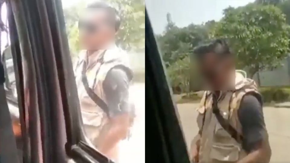 Authorities have arrested a man who was caught on video extorting a female Indonesian foreign worker (TKW) upon her return to the country. Screenshot from video