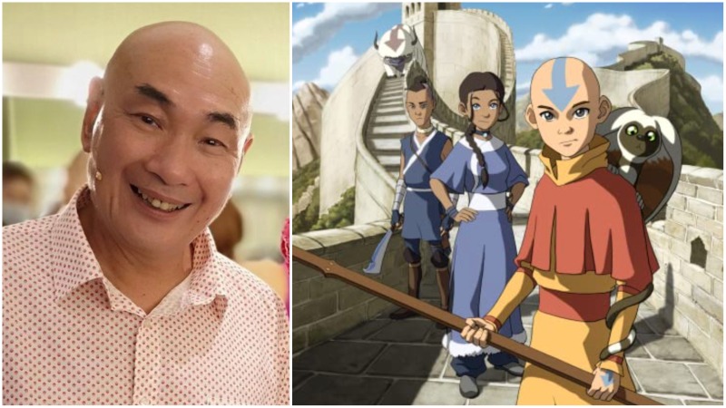 Lim Kay Siu in a May photo and a poster of the original animated series ‘Avatar: The Last Airbender.’ Images: Lim Kay Siu/Instagram, Nickelodeon
