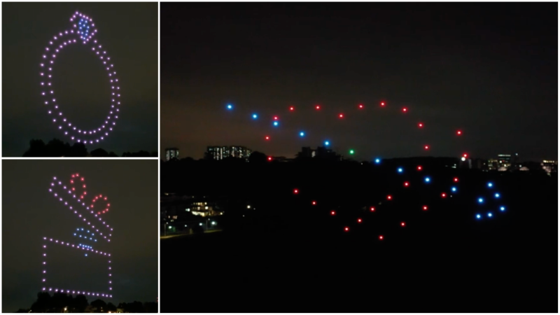 A drone display at Old Holland Road. at Photos: MIRS Innovate