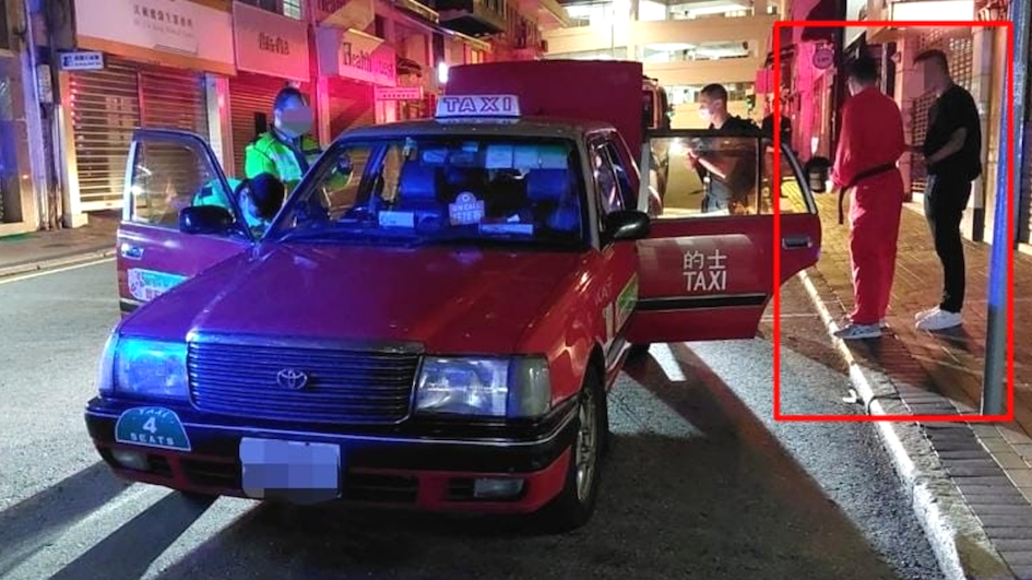 Dressed as Halloween partiers, police officers arrested four taxi drivers who attempted to overcharge them. Photo: HK01