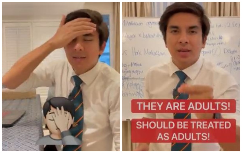 Still images of Syed Saddiq’s video, uploaded Nov. 24, 2021. Photo: Syed Saddiq/ Twitter
