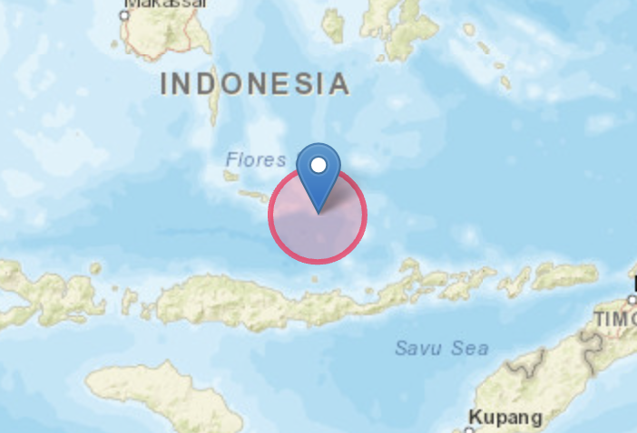 The quake’s epicenter was 113 kilometers northwest of East Nusa Tenggara (NTT). Photo: BMKG