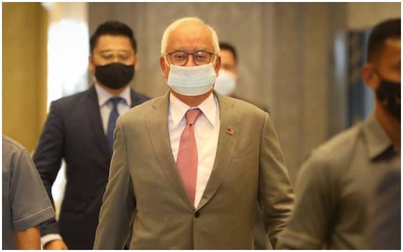 Najib Razak appears in court April 2021. Photo: Najib Razak/ Instagram
