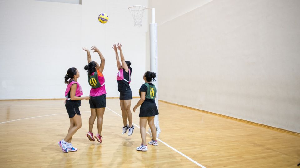 Netball players enjoying a game at OCBC Arena. PHOTO: SINGAPORE SPORTS HUB