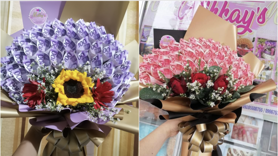 This local gift shop arranges money instead of flowers in a bouquet. Facebook: Mikkay’s Sweet Bouquet and Surprise Gift Deliver Service
