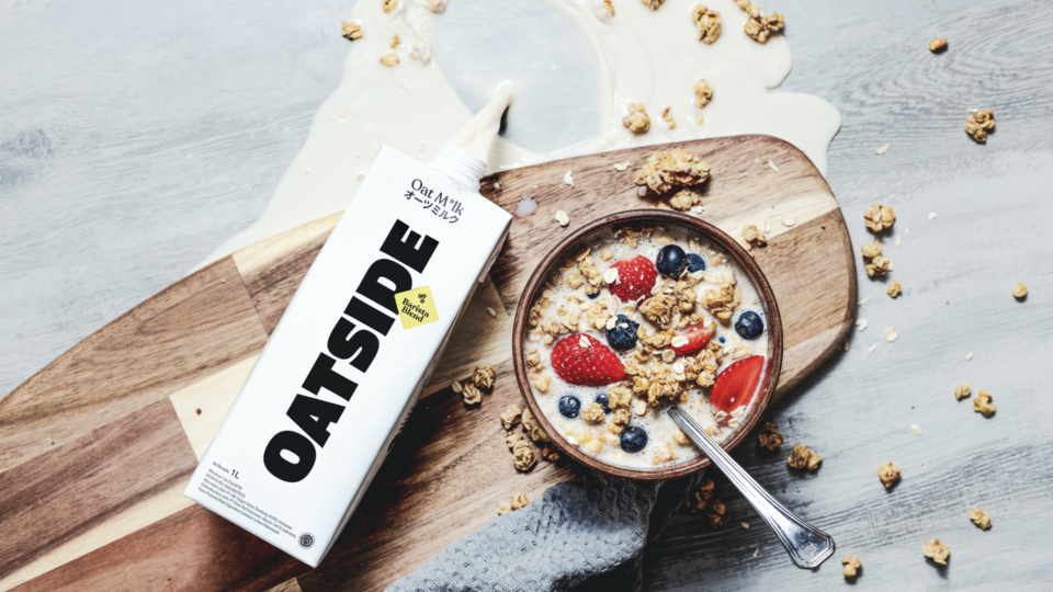 Oatside, Singapore’s new oat milk brand. Image: Oatside
