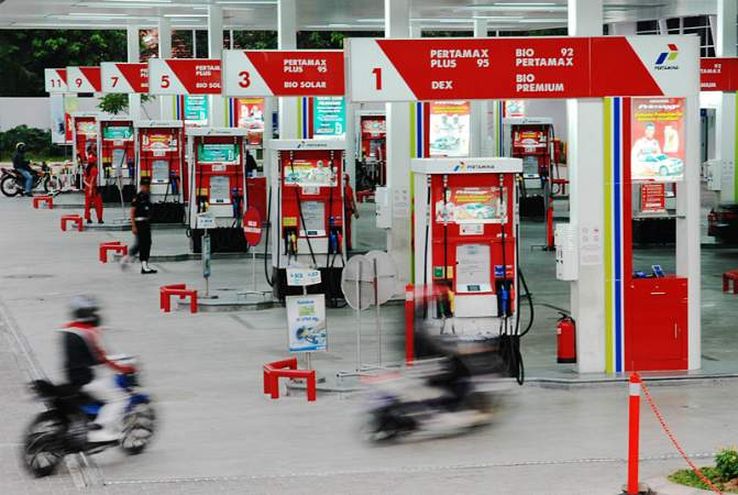 A Pertamina gas station in Jakarta.