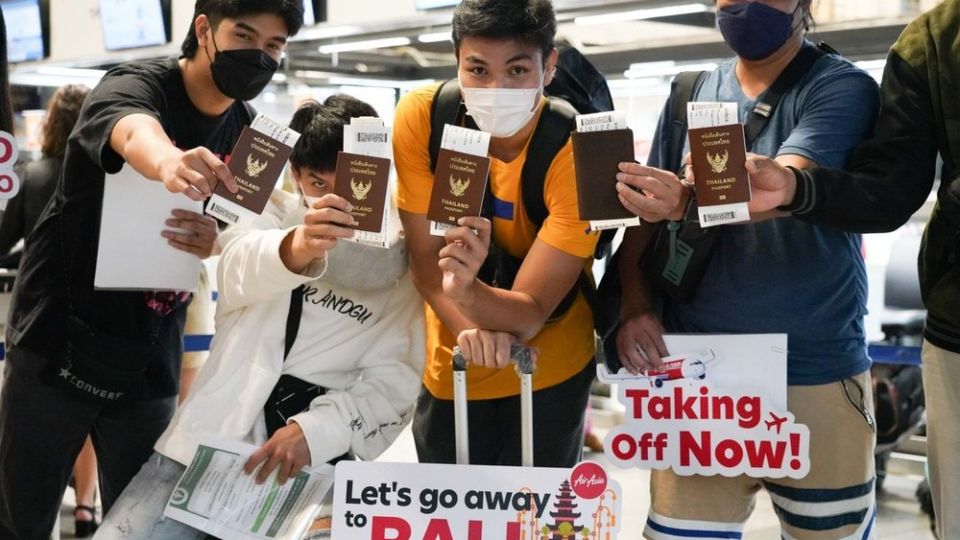 Thai AirAsia officially resumed their Bangkok-Bali flight on April 12, 2022. Photo: AirAsia.