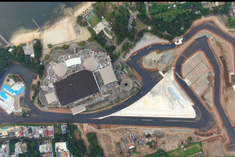 The Formula E race track in Ancol, North Jakarta. Photo: Handout