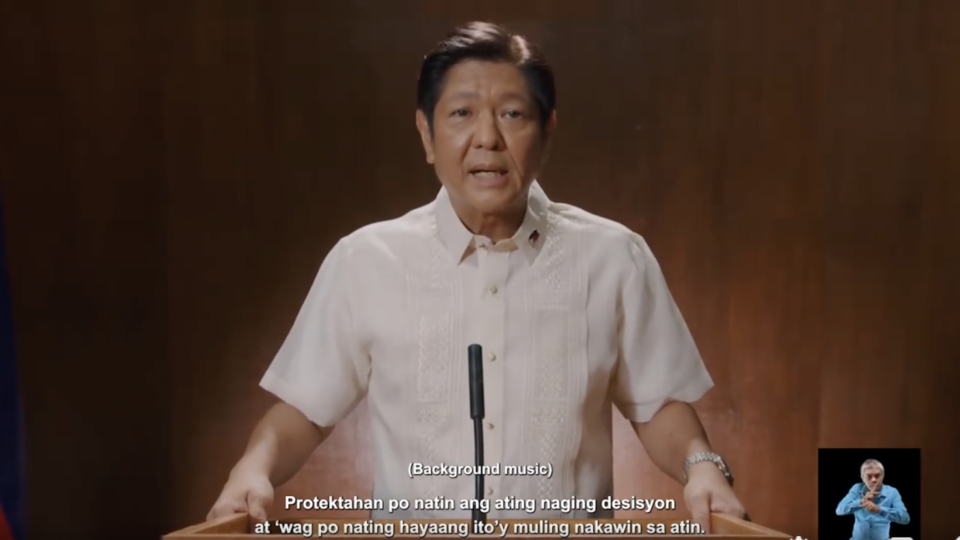 Screenshot: Bongbong Marcos (Facebook)