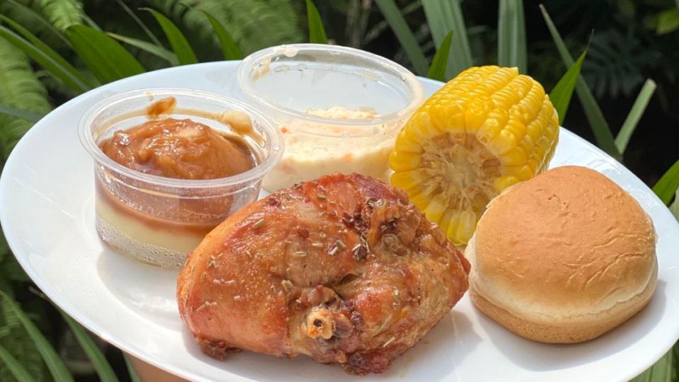 KFC’s Rosemary Butter Grilled Chicken served with sides from the Classic Combo. Photo: Nadia Vetta Hamid for Coconuts Media