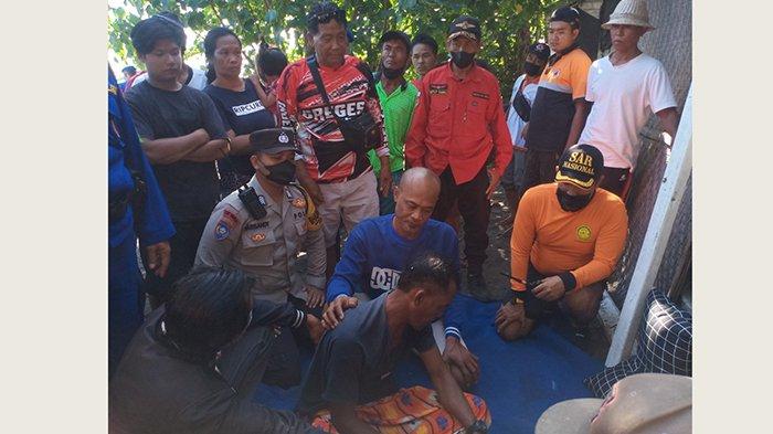 A fisherman who went missing off Buleleng for more than 24 hours was found on May 24, 2022 by the Bali’s Search and Rescue Agency and other volunteers. Photo: Obtained.