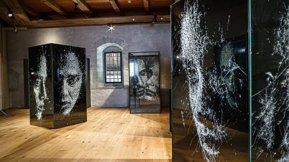 Simon Berger’s exhibition at Vitromusee in Romont, Switzerland. 
