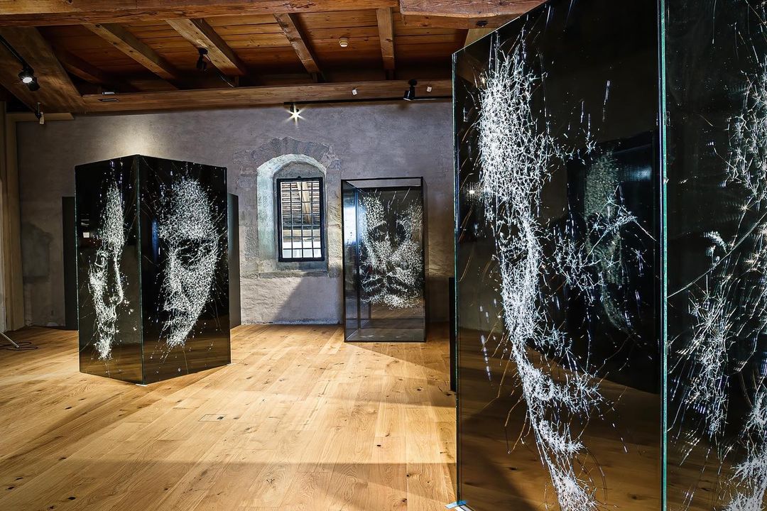 Simon Berger’s exhibition at Vitromusee in Romont, Switzerland. 
