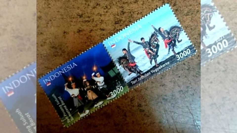 Indonesian traditional dances on stamps issued in 2021. Photo: Laman Ditjen Kebudayaan Kemdikbud