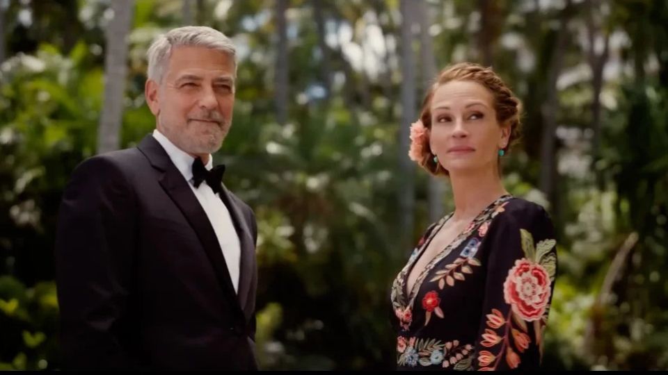 Julia Roberts and George Clooney partner up for an upcoming romantic comedy film, Ticket to Paradise, set in Bali, but filmed in Australia. Photo: Screengrab.