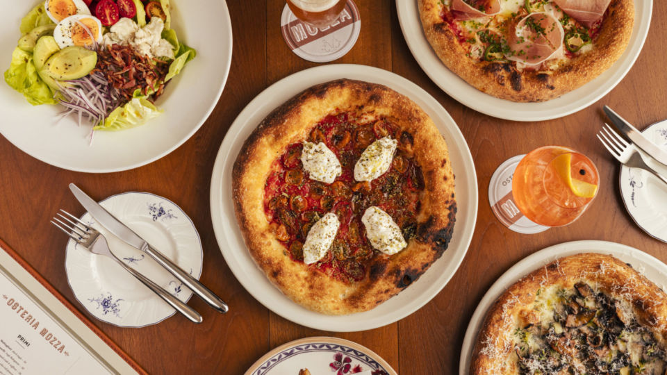 Osteria Mozza’s pizzas and salads at Hilton Singapore Orchard. Photo: Osteria Mozza
