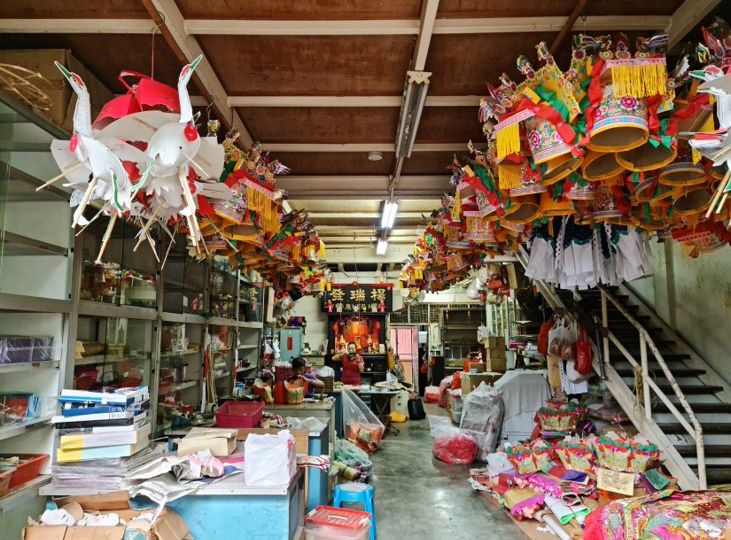 Paper offerings by Yeo Swee Huat Paper Agency, which will be exhibited during the Spirits Festival in Haw Par Villa. Photo: Singapore History Consultants
