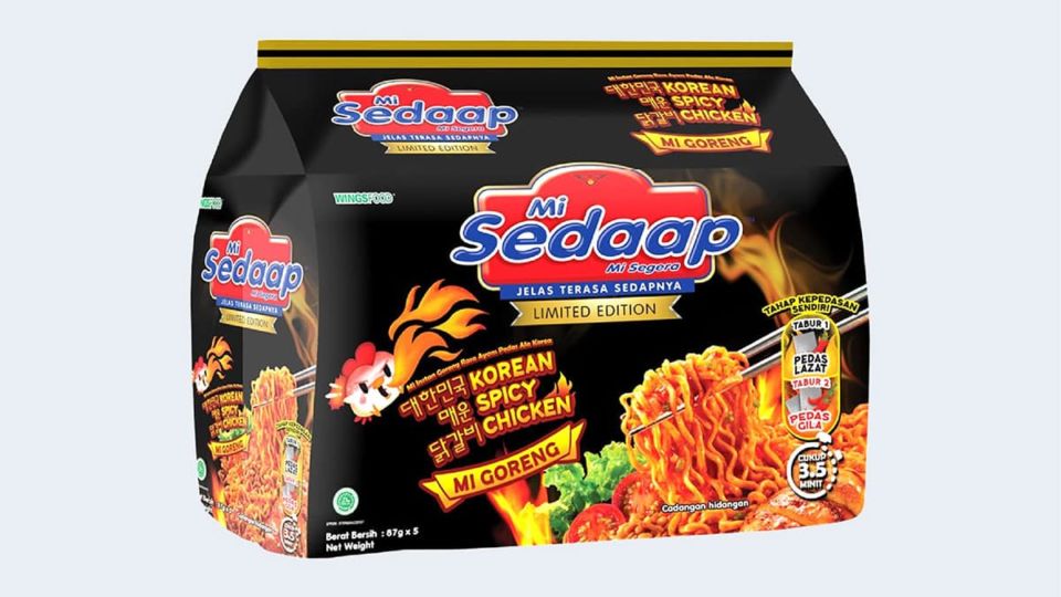 Sedaap Korean Spicy Chicken Flavor Fried Noodle. Photo: One City