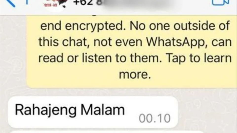 A screenshot of a WhatsApp account pretending to be Bali Governor Wayan Koster asking people for money. Photo: Obtained.