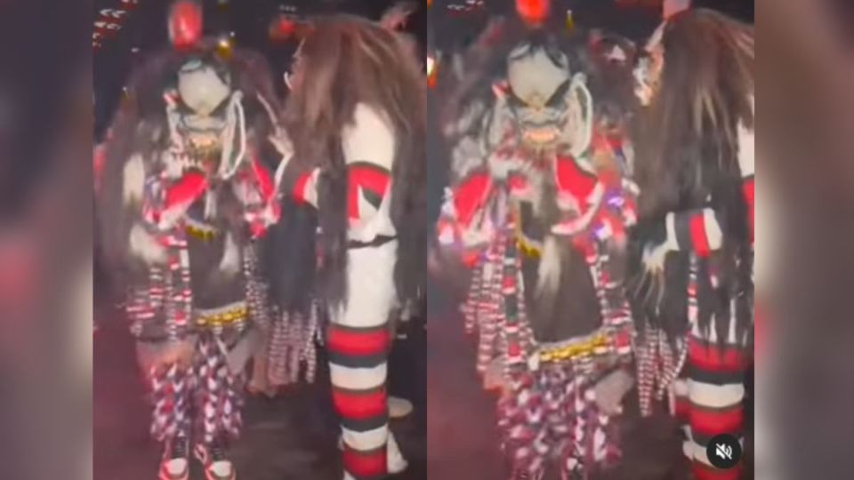 A video of two people donning Balinese costumes at a night club during Halloween weekend went viral on Oct. 30, 2022. Photo: Screengrab.