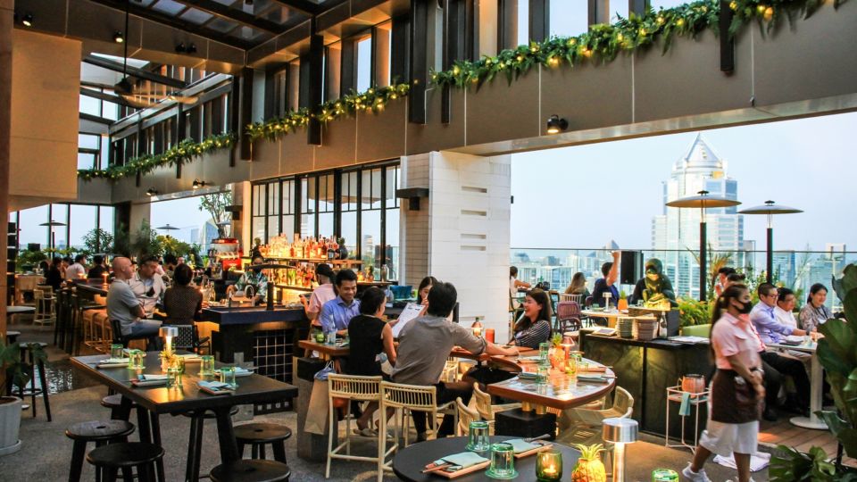 A file photo of Bar Yard inside the Kimpton Maa-lai hotel in Bangkok. Photo: Chayanit Itthipongmaetee / Coconuts Bangkok
