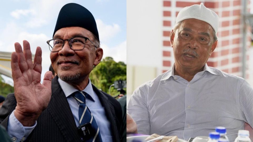 Photo: Anwar Ibrahim (right) & Muhyiddin Yassin (left)/Facebook 
