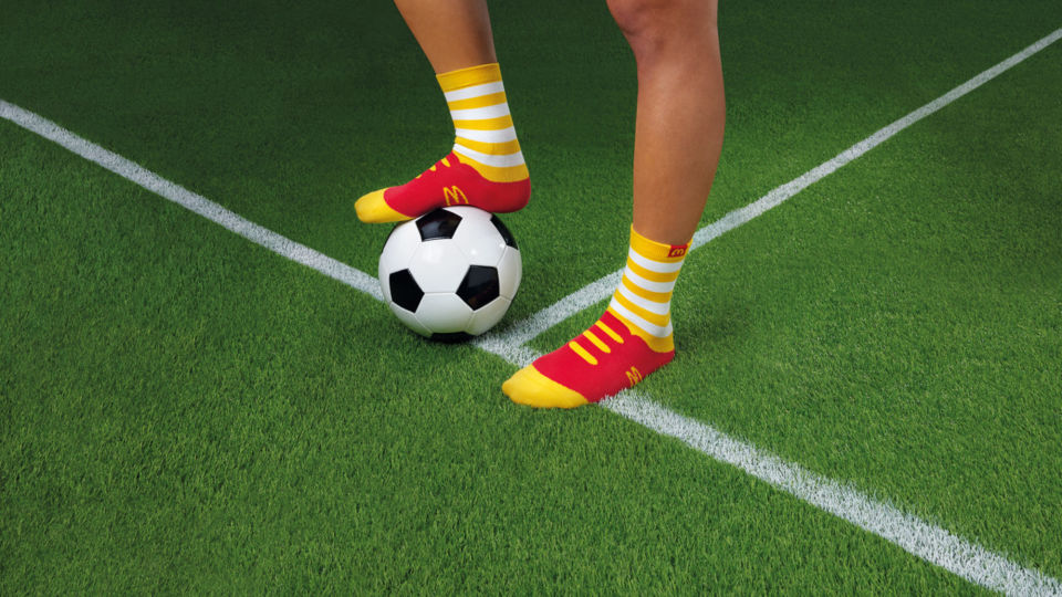 McDonald’s football socks. Photo: McDonald’s Singapore
