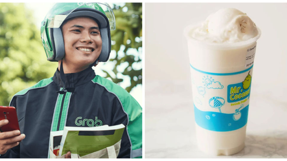 Photo: Grab SG and Facebook/Mr. Coconut
