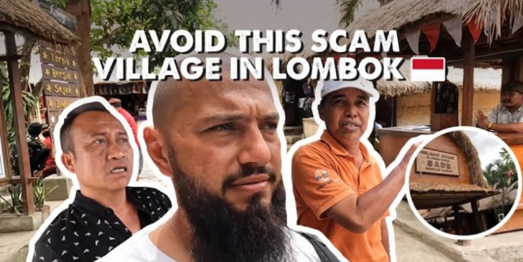 A clip from an Azerbaijan-born travel influencer Davud Akhundzada alleging handicraft sellers at a village in Lombok of scamming tourists sparked strong reactions online. Photo: Screengrab.