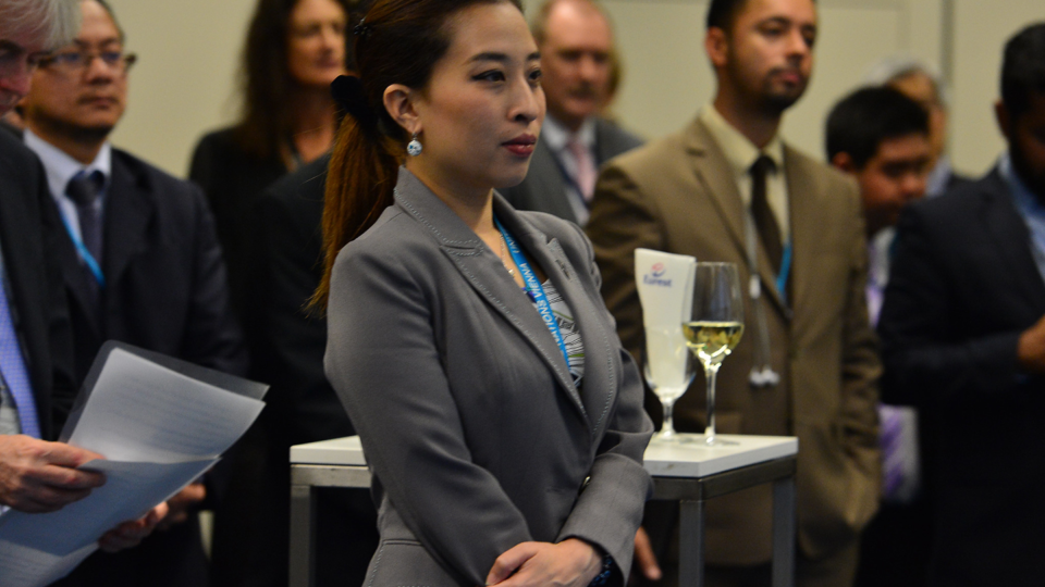 Princess Bajrakitiyabha at a reception at the Royal Thai Embassy of Vienna in a 2014 file photo. Photo: Dean Calma / International Atomic Energy Association

