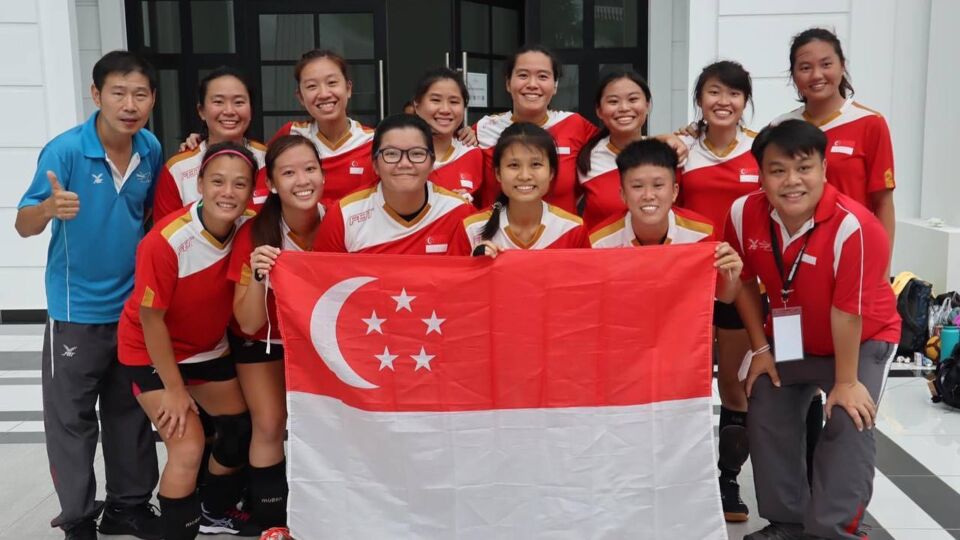 The Singapore women’s tchoukball team. Photo: Tchoukball Association of Singapore
