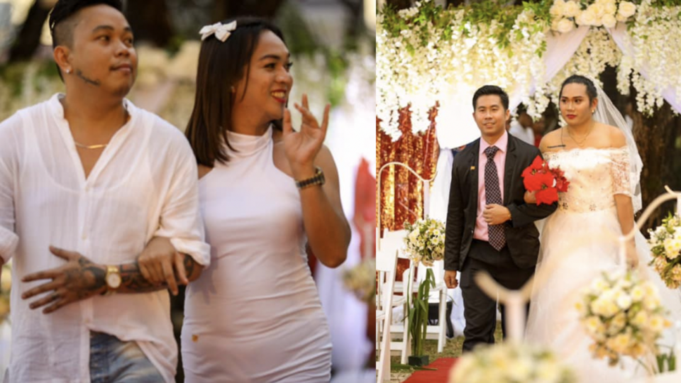 LGBTQ couples walk down the aisle in a commitment ceremony hosted by Quezon City, and officiated by Mayor Joy Belmonte. Images: Quezon City Government