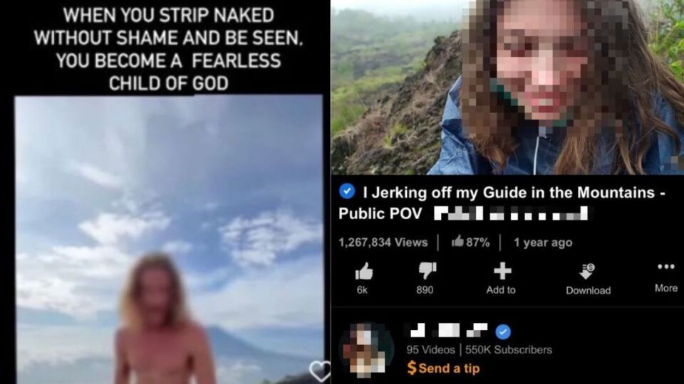 Inappropriate behaviors in sacred sites in Bali such as Mt. Batur have been reported in the past couple of years. Photo: Screengrab.