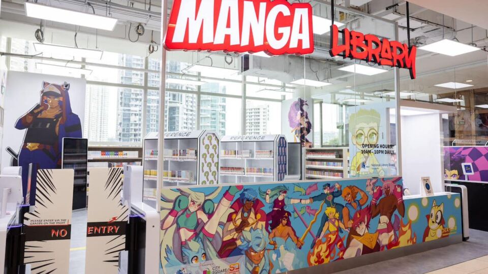 Pop-up library on the fourth floor of City Square Mall. Photo: NLB
