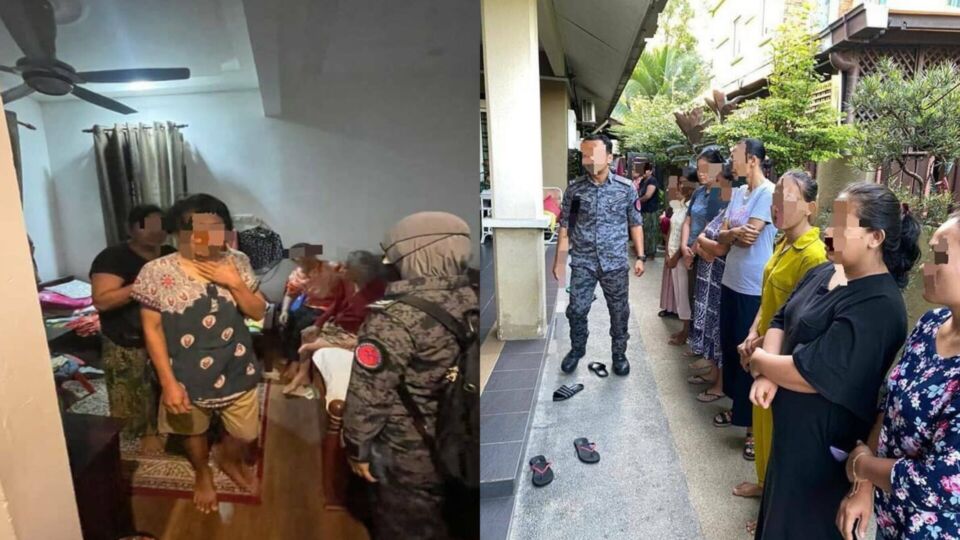 Thirteen Indonesian women, aged between 22 and 47, were also found at the couple’s residence. Photo: Immigration Department of Malaysia Facebook