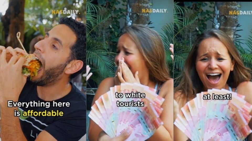 Vlogger Nas Daily’s “The Whitest Island in Asia?” video about Bali sparks backlash amongst Indonesia’s netizens. Photo: Screengrab.