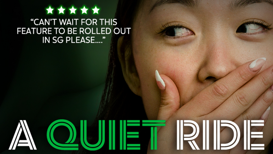 Grab’s advert on the newest feature that takes after 2018’s thriller A Quiet Place. Image: Grab Singapore
