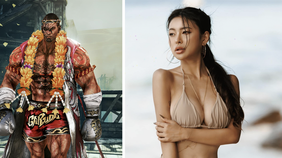Tekken 7’s Fakhumram and Rae Lil Black posing for photo in Phuket. Photo: Akkaratch Prateep Na Thalang, Rae Lil Black/Facebook