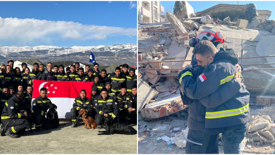 The Operation Lionheart contingent in Turkey. Photos: SCDF/Facebook
