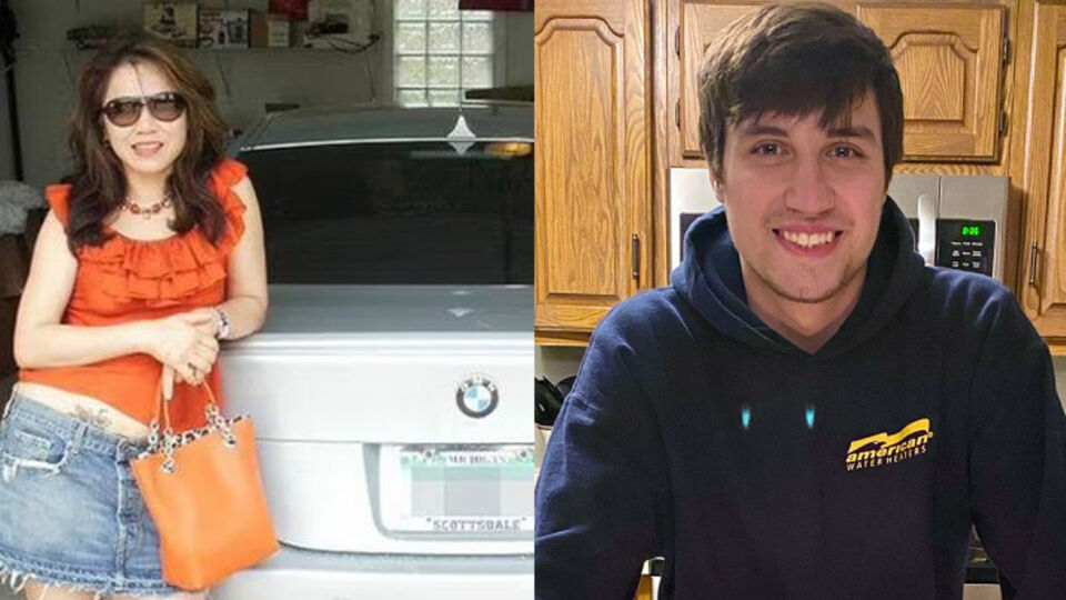 Tubtim “Sue” Howson, at left in a photo taken from social media. At right, Benjamin Kable in a photo taken on his 22nd birthday posted to a Gofundme fundraiser.