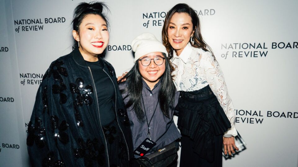 Jutharat “Poupay” Pinyodoonyachet, middle, poses for a photo alongside American actress-rapper Awkwafina and Malaysian actress Michelle Yeoh. Photo: Jutharat Pinyodoonyachet