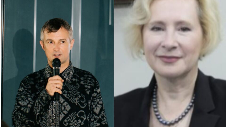 Ukraine’s Ambassador to Indonesia Vasyl Hamianin (left) and Russia’s Ambassador to Indonesia Lyudmila Vorobieva. Photo: Obtained.